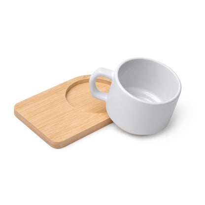 Tazza 180ml sublimatica con base in bambù