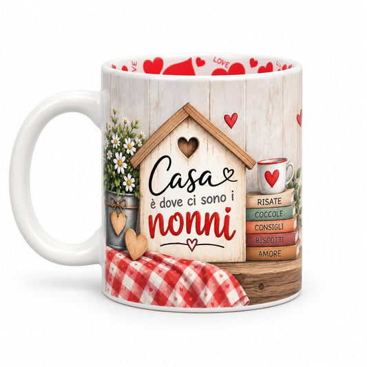 Tazza "Casa è dove ci sono i nonni"