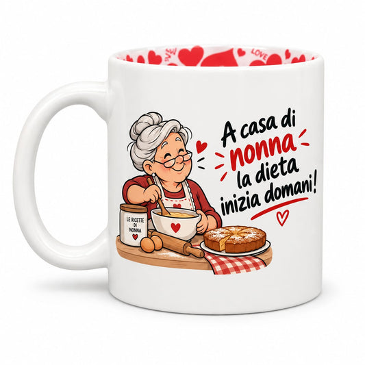 Tazza "A casa di nonna la dieta inizia domani"