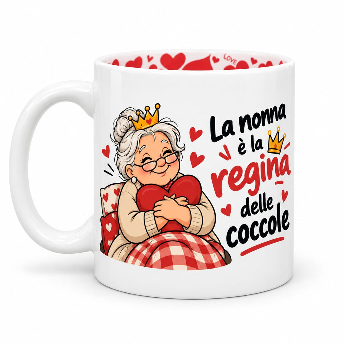 Tazza "La nonna è la regina delle coccole"