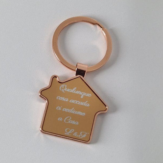Portachiavi Home rame personalizzato
